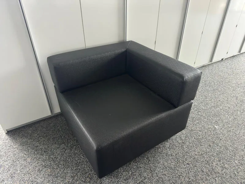 Lounge Ledersessel Schwarz