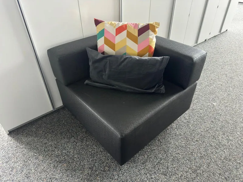 Lounge Ledersessel Schwarz