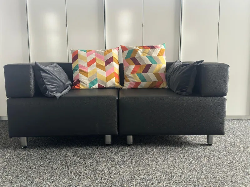 Lounge Ledersessel Schwarz