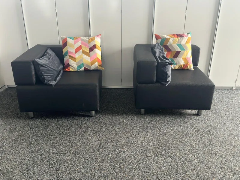 Lounge Ledersessel Schwarz