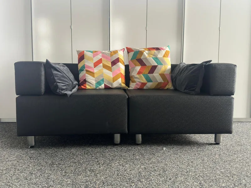 Lounge Ledersessel Schwarz