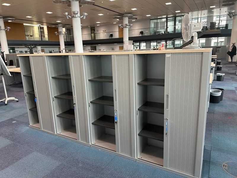 König Neurath Sideboard Ahorn Grau 4OH