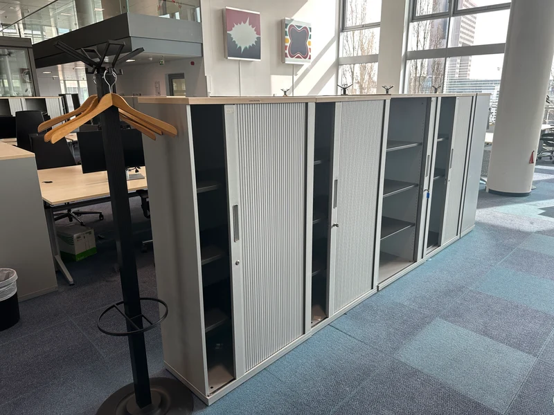 König Neurath Sideboard Ahorn Grau 4OH