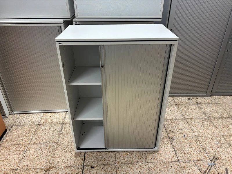 VS Büromöbel Sideboard Weiß / Grau 3OH