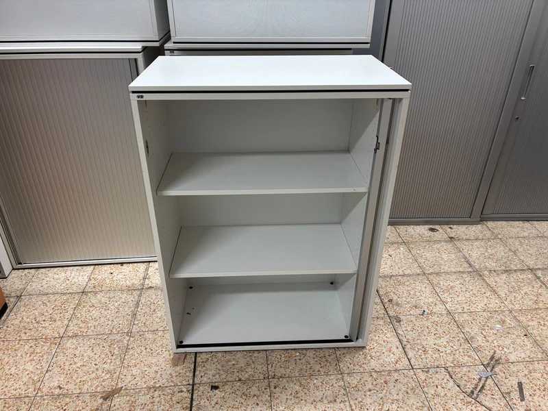 VS Büromöbel Sideboard Weiß / Grau 3OH