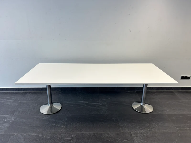 XXL Konferenztisch Weiß