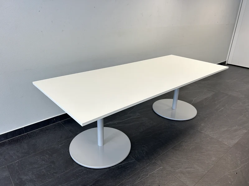 XXL Konferenztisch Weiß