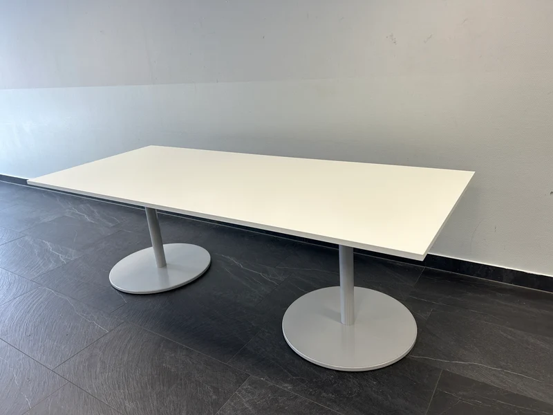 XXL Konferenztisch Weiß