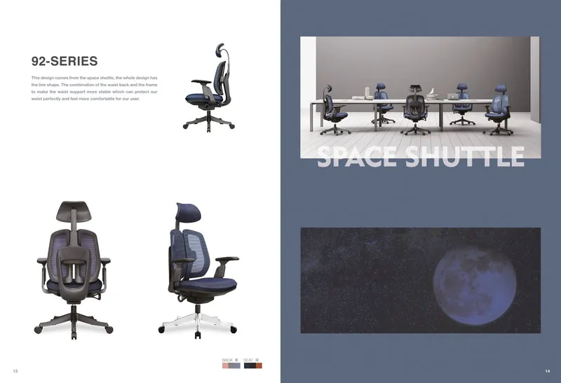 Protectwo Double Back Ergonomic Office Chair -TL92W/B