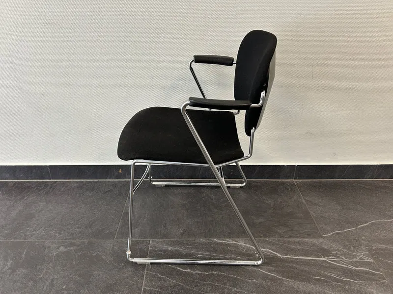 Konferenzstuhl Freischwinger Schwarz