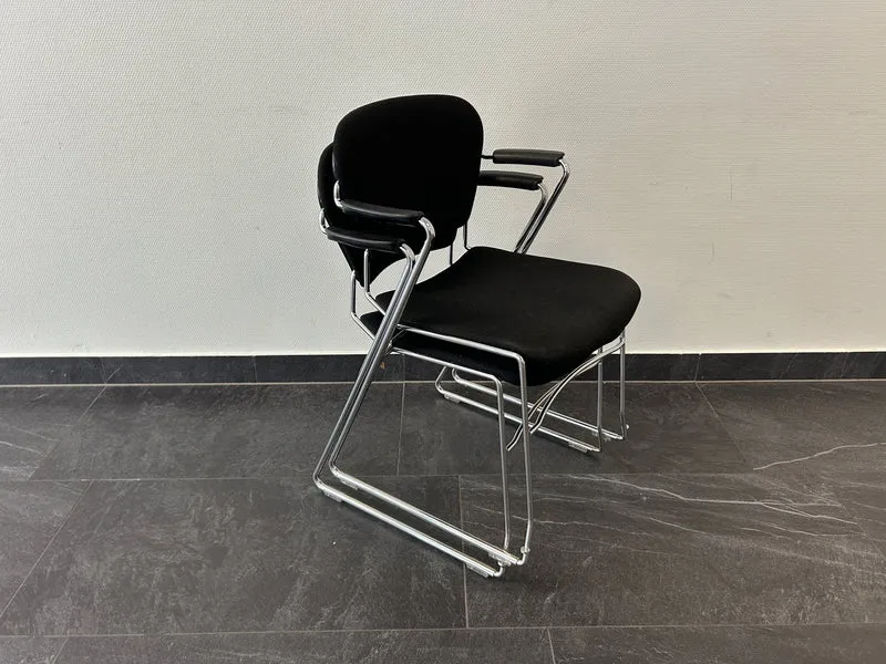 Konferenzstuhl Freischwinger Schwarz