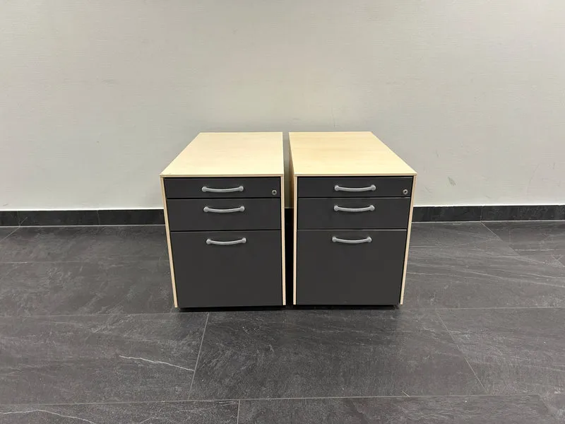 Rollcontainer Ahorn / Anthrazit