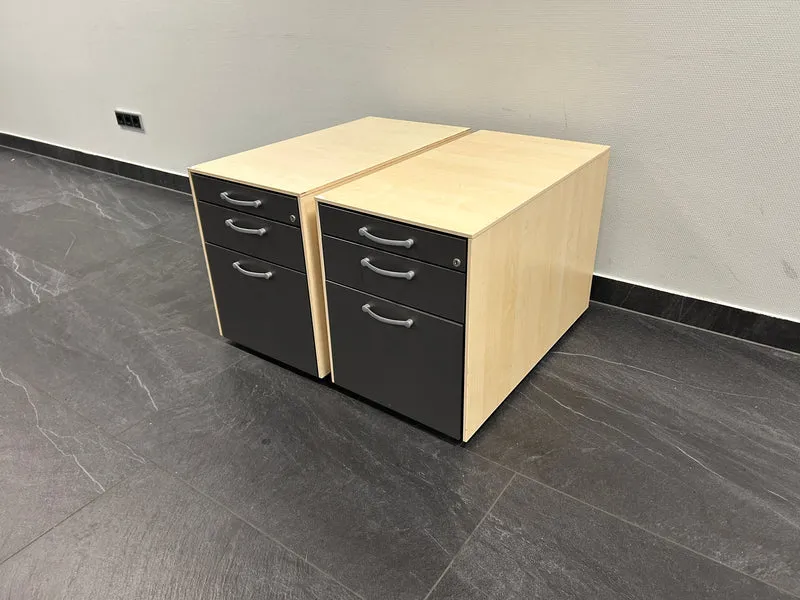 Rollcontainer Ahorn / Anthrazit