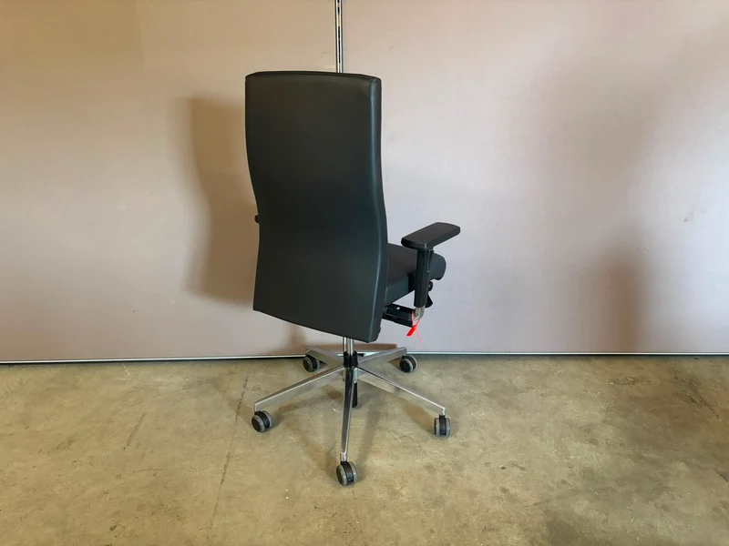 Dauphin Alpha Bürodrehstuhl Schwarz Leder