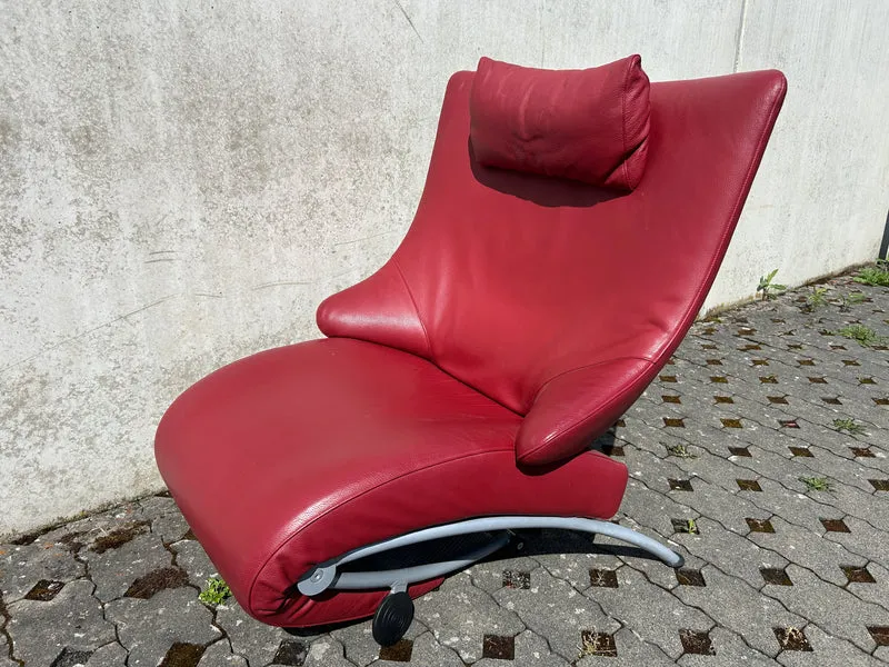 WK Wohnen Relaxsessel Solo 699 Leder Rot