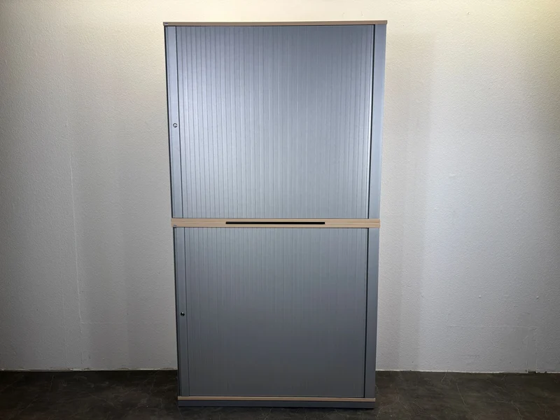 Sedus Sideboard Rollladenschrank Ahorn / Silber 3/6OH