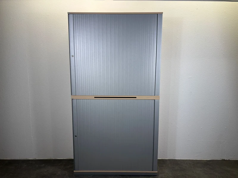 Sedus Sideboard Rollladenschrank Ahorn / Silber 3/6OH