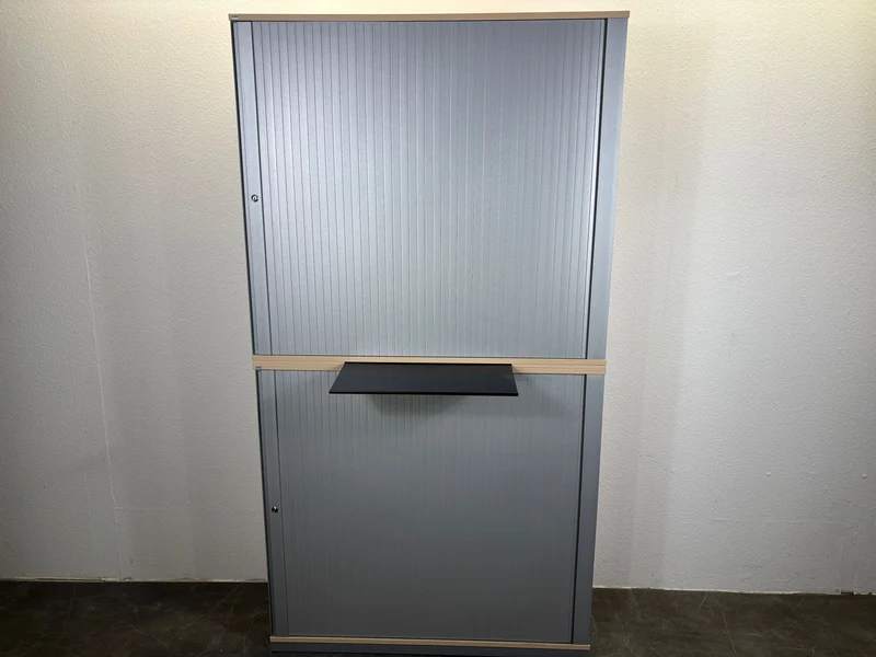Sedus Sideboard Rollladenschrank Ahorn / Silber 3/6OH