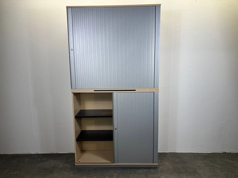 Sedus Sideboard Rollladenschrank Ahorn / Silber 3/6OH