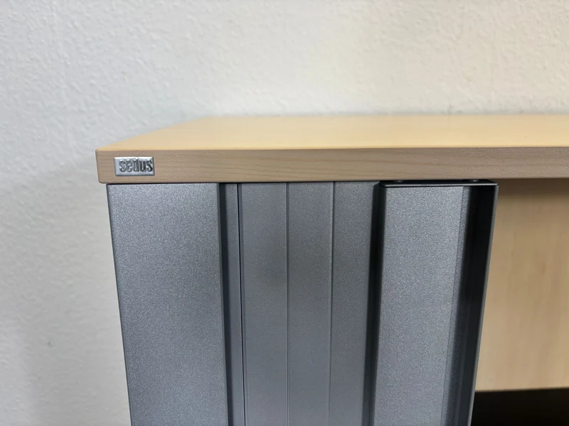 Sedus Sideboard Rollladenschrank Ahorn / Silber 3/6OH