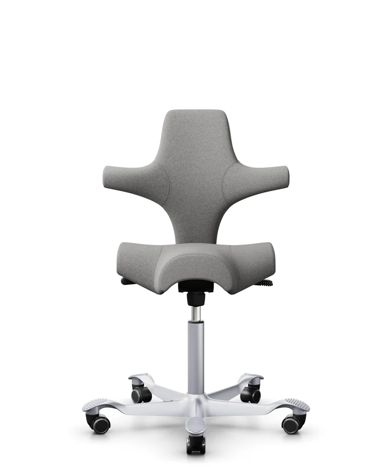 HÅG Capisco 8106 Ergonomic Office Chair White Metal, Light Grey Gabriel Cura CU60110