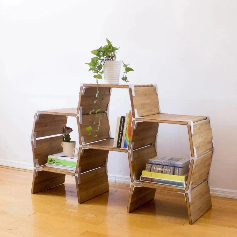 Hexagon Side Table | Three Cell