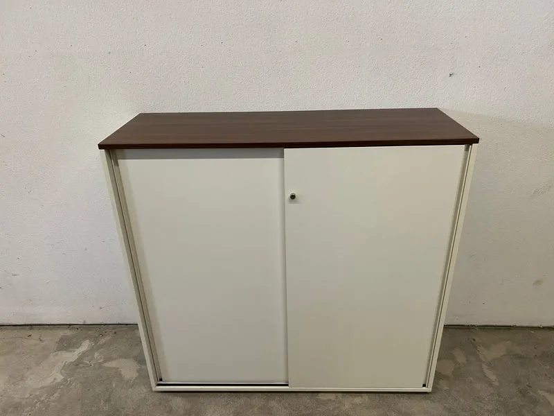 Sideboard Weiß / Nussbaum 3 OH