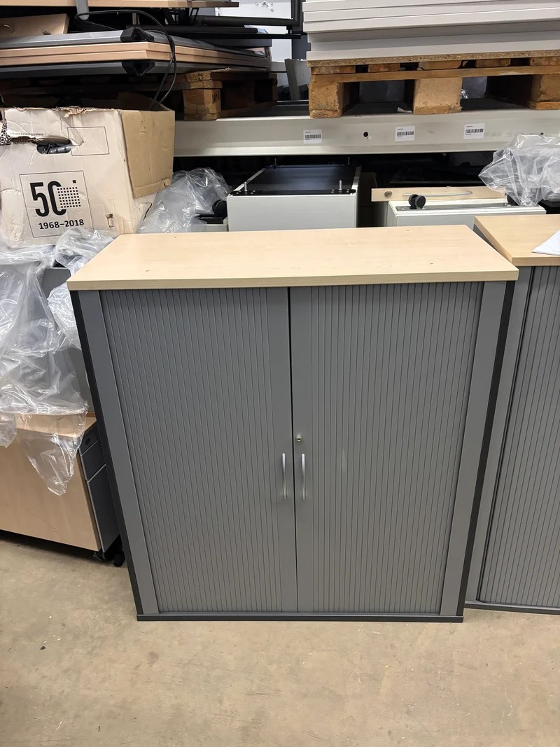 OKA Sideboard Ahorn / Anthrazit / Silber 3OH