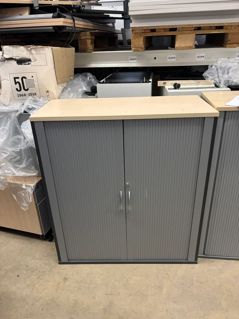 OKA Sideboard Ahorn / Anthrazit / Silber 3OH