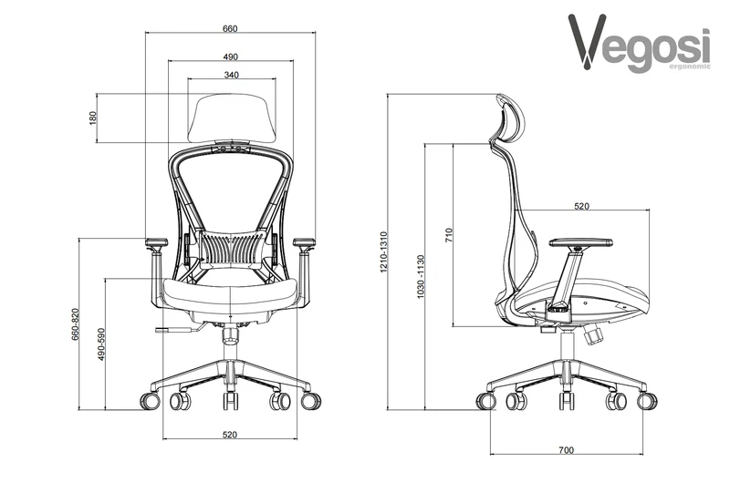 Vegosi Office Ergonomic Chair -K2