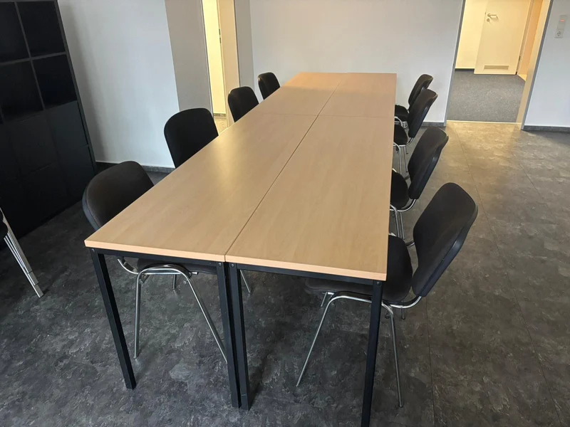 Konferenztisch Besprechungstisch Buche / Schwarz