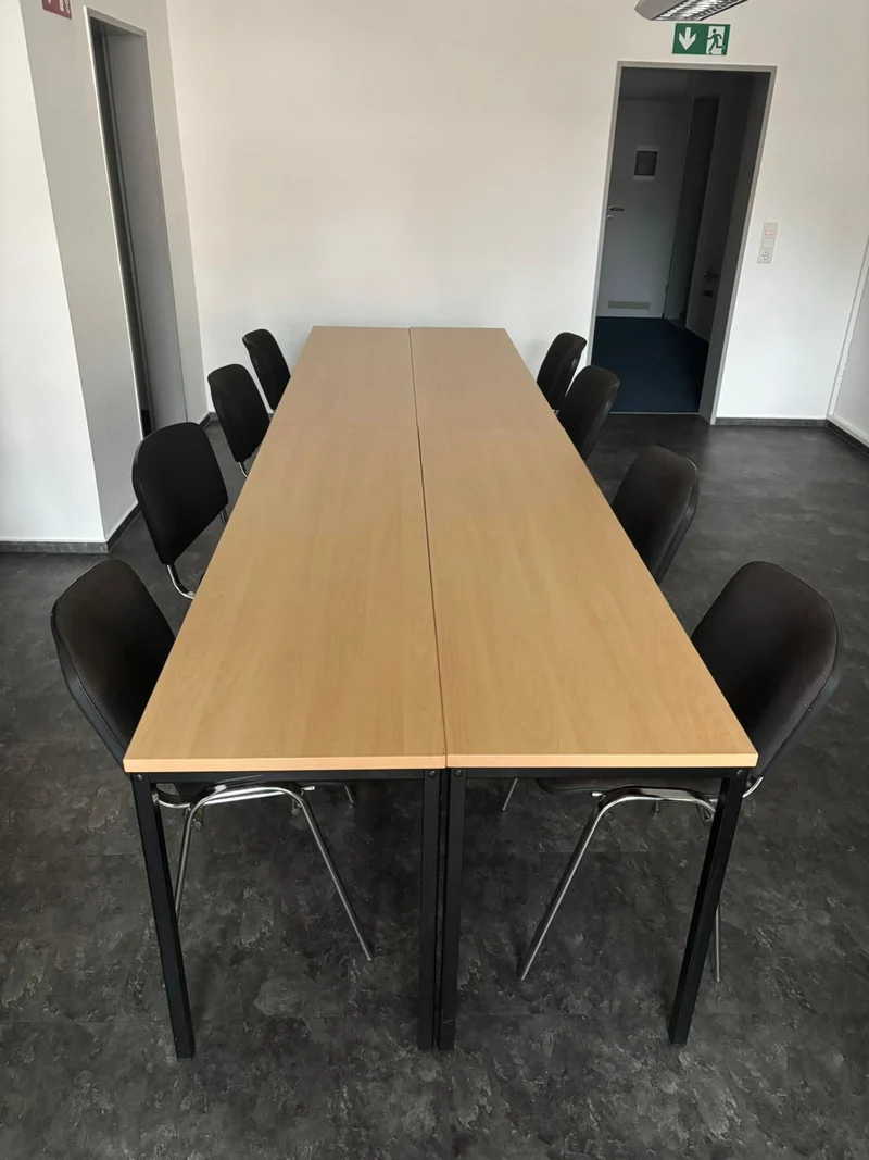 Konferenztisch Besprechungstisch Buche / Schwarz