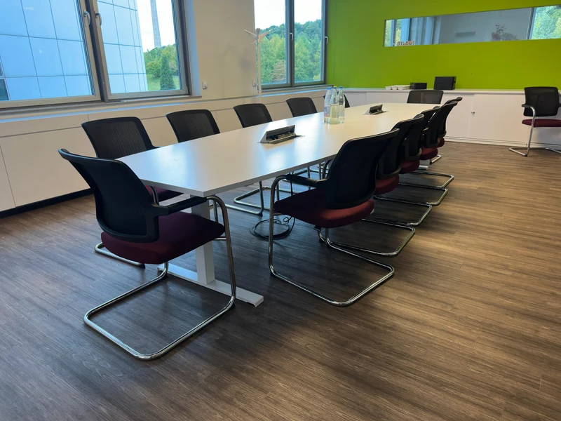 XXL Konferenztisch Weiß