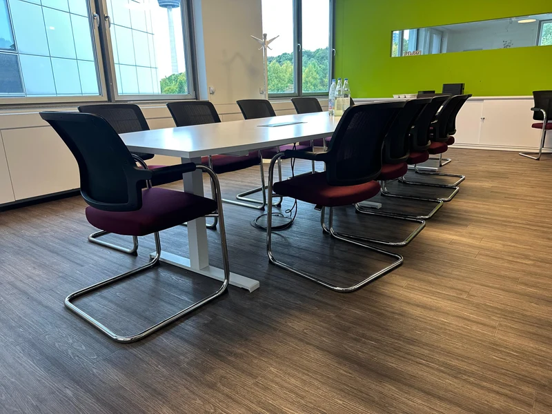 XXL Konferenztisch Weiß