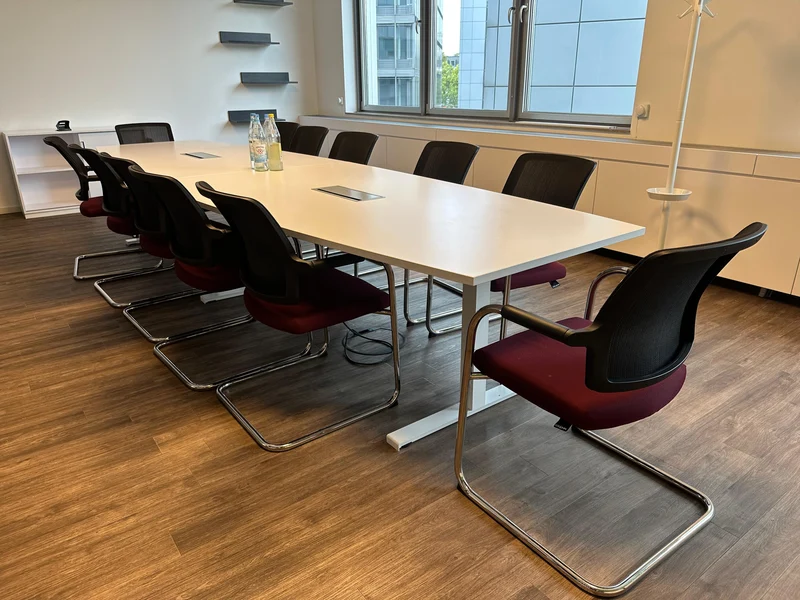 XXL Konferenztisch Weiß