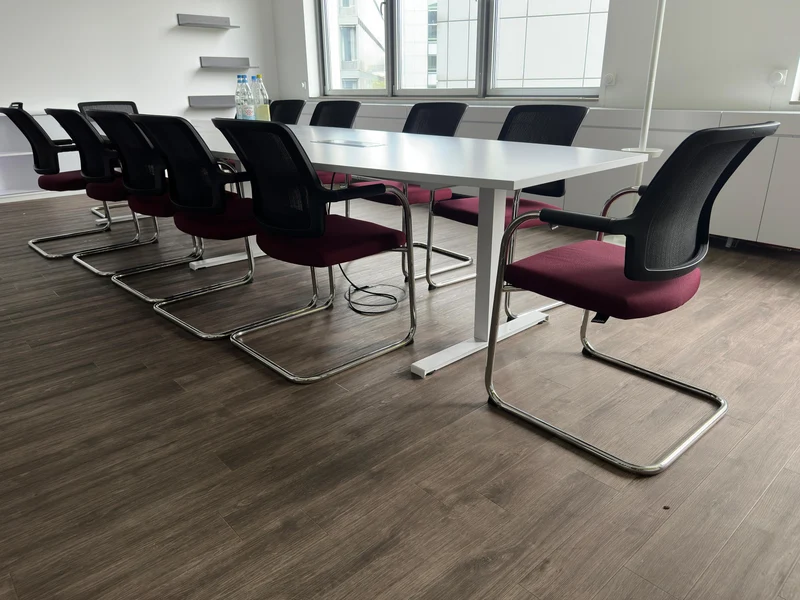 XXL Konferenztisch Weiß