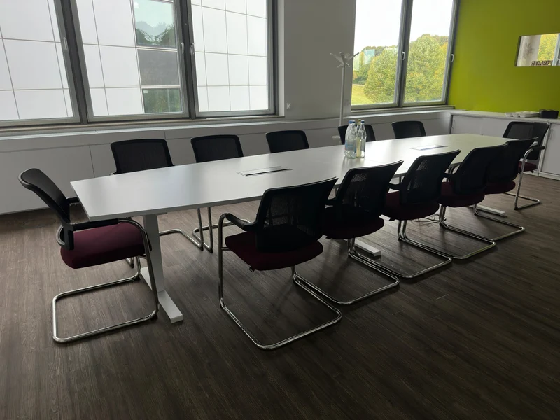 XXL Konferenztisch Weiß