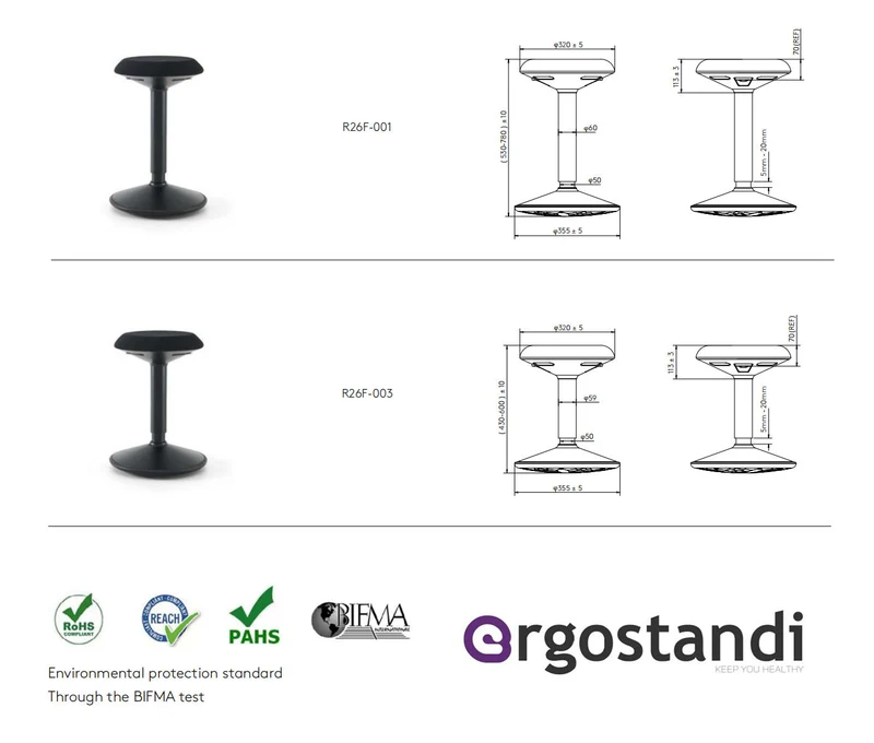 Ergostandi Ergonomic Stool - Wobble Chair ST5