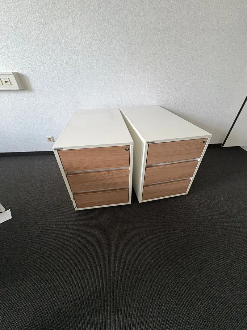 Palmberg Rollcontainer Nussbaum / Weiß