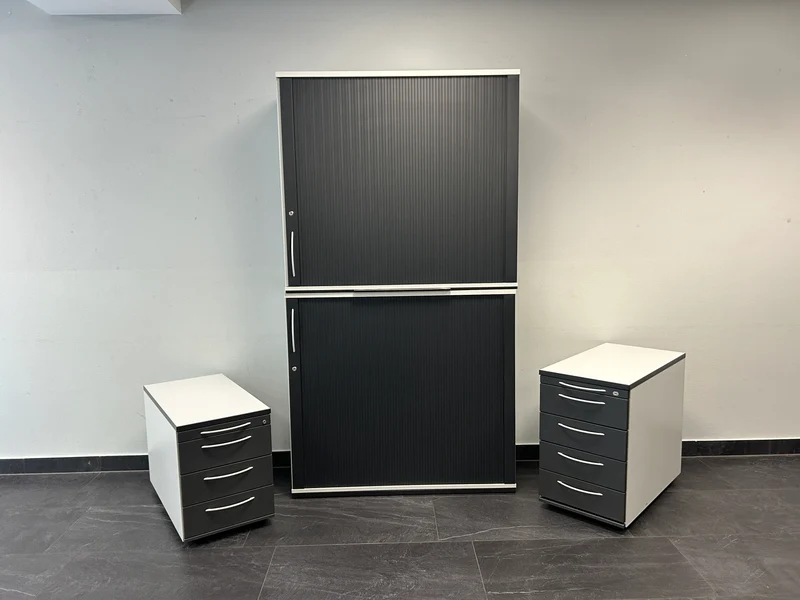 König & Neurath Rollcontainer Weiß / Schwarz