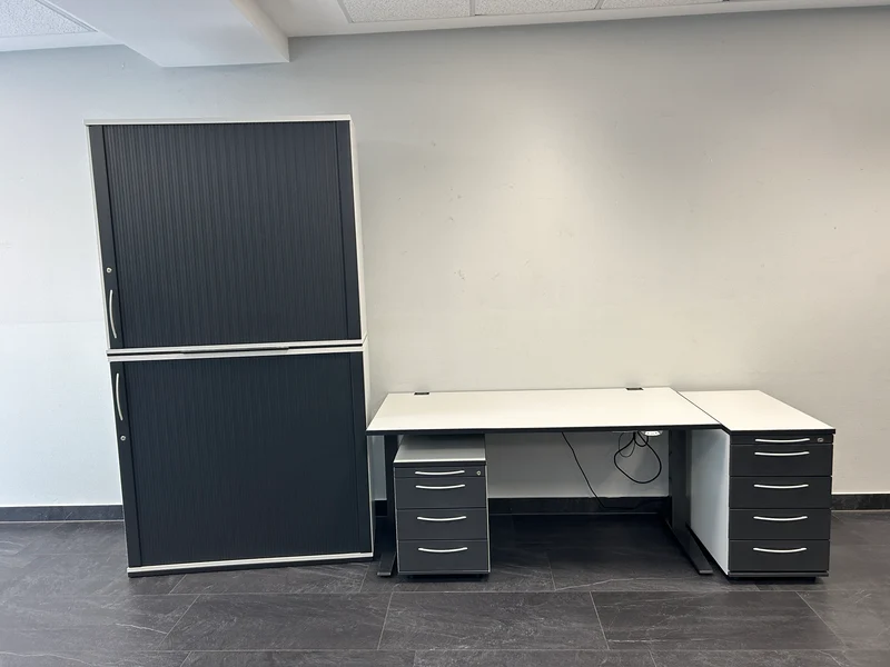 König & Neurath Sideboard Weiß / Schwarz 6OH