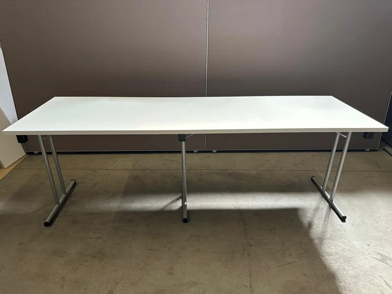 Klapptisch Weiß / Silber XXL