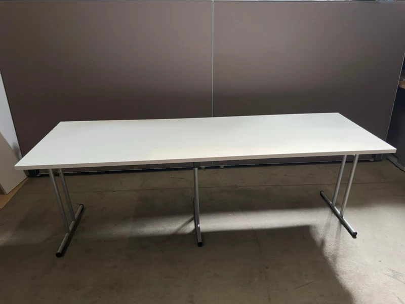 Klapptisch Weiß / Silber XXL