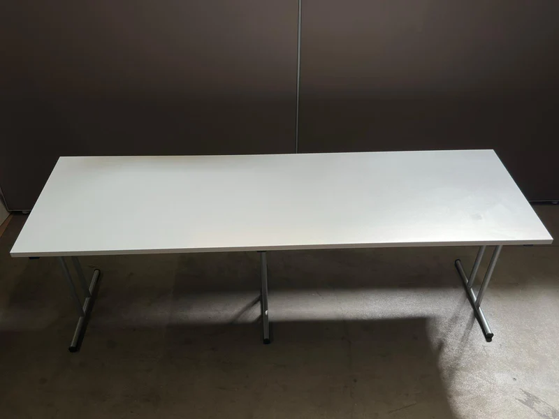 Klapptisch Weiß / Silber XXL