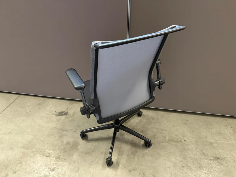 Bürodrehstuhl Schwarz / Grau mit Netzrücken