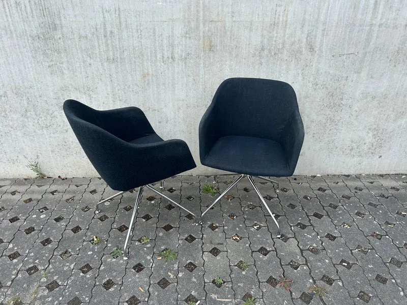 Brunner Crona Lounge Schalenstuhl Schwarz