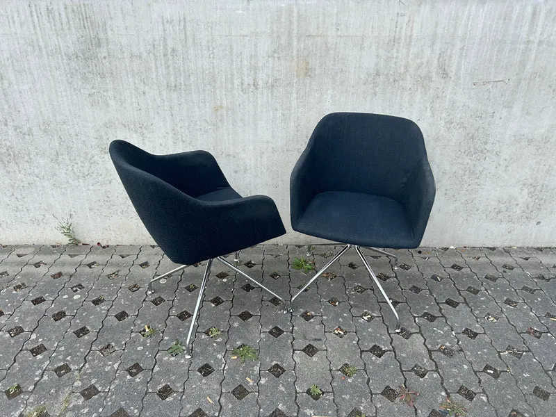 Brunner Crona Lounge Schalenstuhl Schwarz