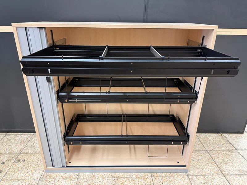 Steelcase Sideboard Ahorn/Silber mit Hängerregister