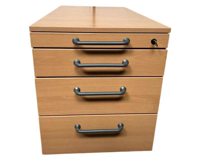 Steelcase Rollcontainer Buche / Anthrazit