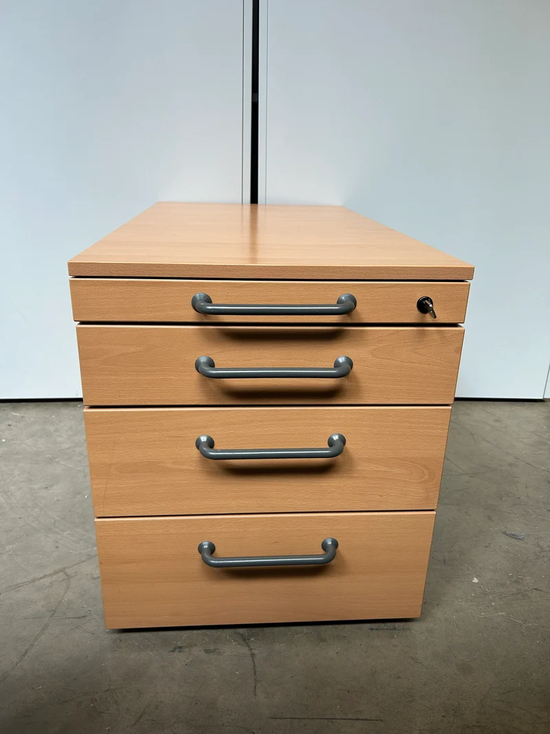 Steelcase Rollcontainer Buche / Anthrazit
